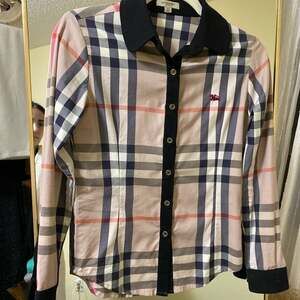 Burberry dress shirt plaid luxury button up cute preppy shirt top iconic